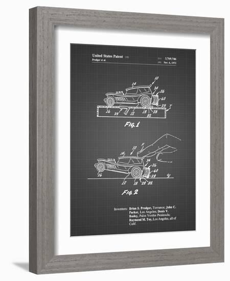 PP1020-Black Grid Rubber Band Toy Car Patent Poster-Cole Borders-Framed Giclee Print