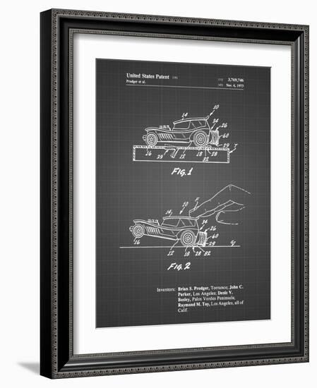 PP1020-Black Grid Rubber Band Toy Car Patent Poster-Cole Borders-Framed Giclee Print