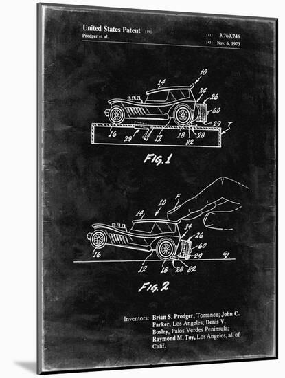 PP1020-Black Grunge Rubber Band Toy Car Patent Poster-Cole Borders-Mounted Giclee Print
