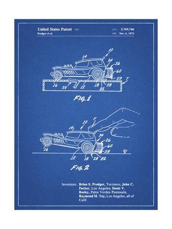 Pp1020 Blueprint Rubber Band Toy Car Patent Poster Giclee Print Cole Borders Art Com
