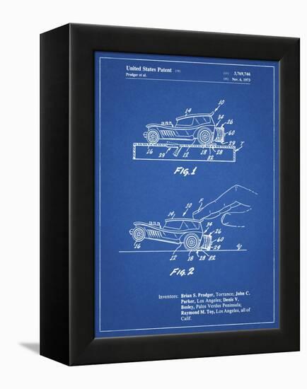 PP1020-Blueprint Rubber Band Toy Car Patent Poster-Cole Borders-Framed Premier Image Canvas