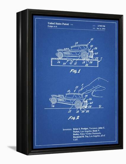 PP1020-Blueprint Rubber Band Toy Car Patent Poster-Cole Borders-Framed Premier Image Canvas