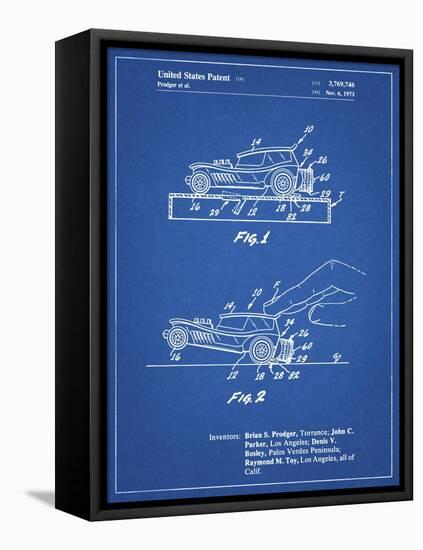 PP1020-Blueprint Rubber Band Toy Car Patent Poster-Cole Borders-Framed Premier Image Canvas