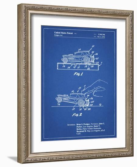 PP1020-Blueprint Rubber Band Toy Car Patent Poster-Cole Borders-Framed Giclee Print