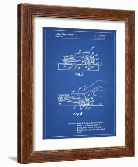 PP1020-Blueprint Rubber Band Toy Car Patent Poster-Cole Borders-Framed Giclee Print