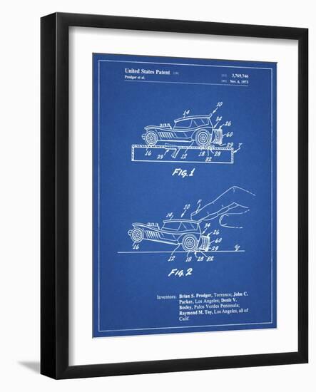 PP1020-Blueprint Rubber Band Toy Car Patent Poster-Cole Borders-Framed Giclee Print