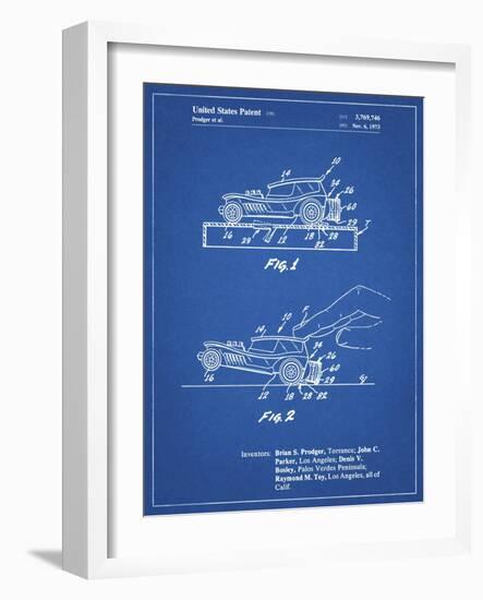 PP1020-Blueprint Rubber Band Toy Car Patent Poster-Cole Borders-Framed Giclee Print