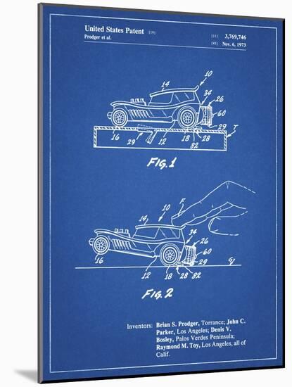 PP1020-Blueprint Rubber Band Toy Car Patent Poster-Cole Borders-Mounted Giclee Print