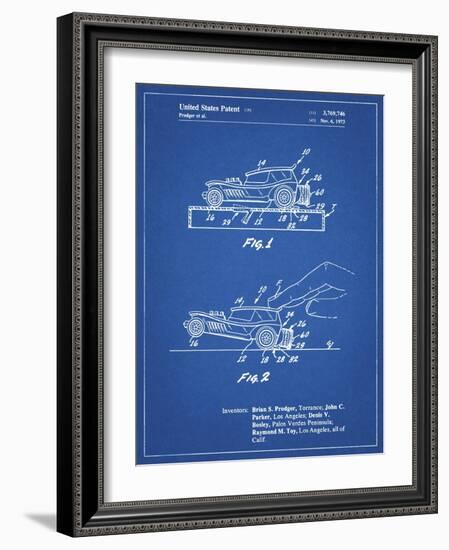 PP1020-Blueprint Rubber Band Toy Car Patent Poster-Cole Borders-Framed Giclee Print