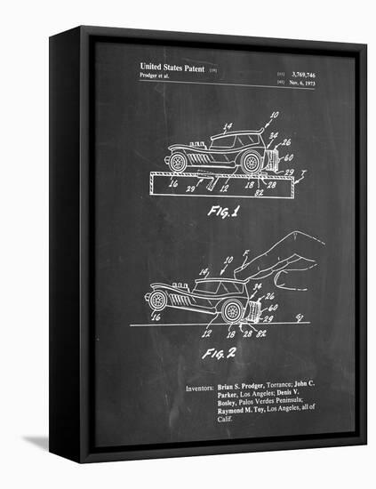 PP1020-Chalkboard Rubber Band Toy Car Patent Poster-Cole Borders-Framed Premier Image Canvas