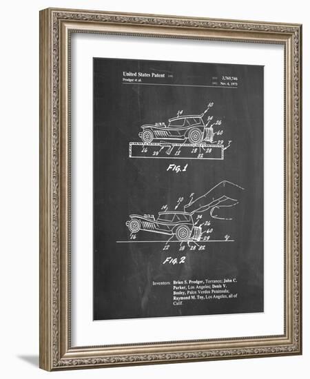 PP1020-Chalkboard Rubber Band Toy Car Patent Poster-Cole Borders-Framed Giclee Print