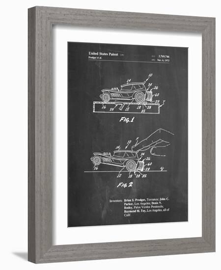 PP1020-Chalkboard Rubber Band Toy Car Patent Poster-Cole Borders-Framed Giclee Print