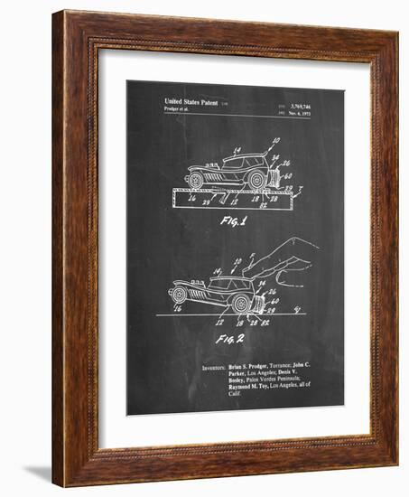 PP1020-Chalkboard Rubber Band Toy Car Patent Poster-Cole Borders-Framed Giclee Print