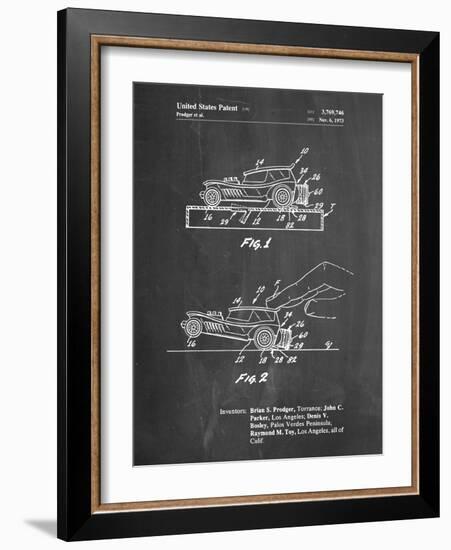 PP1020-Chalkboard Rubber Band Toy Car Patent Poster-Cole Borders-Framed Giclee Print