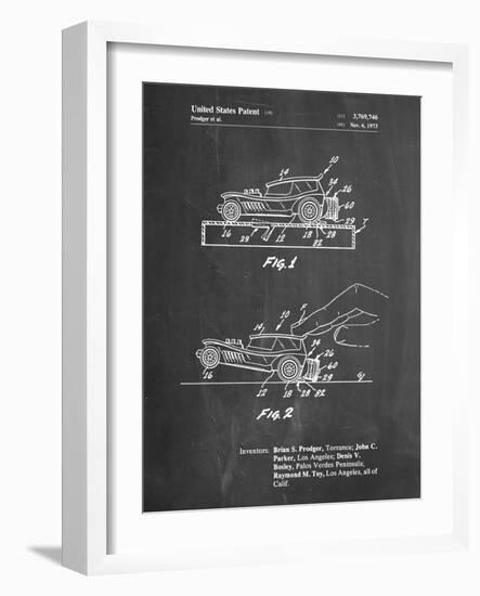 PP1020-Chalkboard Rubber Band Toy Car Patent Poster-Cole Borders-Framed Giclee Print