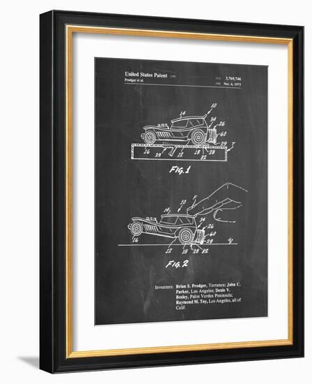 PP1020-Chalkboard Rubber Band Toy Car Patent Poster-Cole Borders-Framed Giclee Print