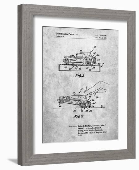 PP1020-Slate Rubber Band Toy Car Patent Poster-Cole Borders-Framed Giclee Print