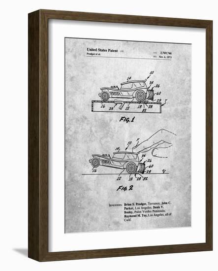 PP1020-Slate Rubber Band Toy Car Patent Poster-Cole Borders-Framed Giclee Print