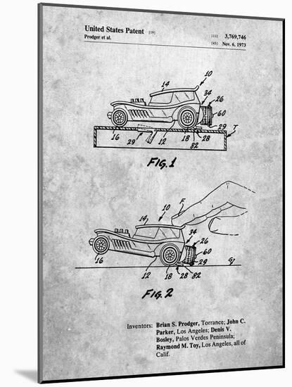 PP1020-Slate Rubber Band Toy Car Patent Poster-Cole Borders-Mounted Giclee Print