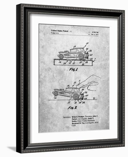 PP1020-Slate Rubber Band Toy Car Patent Poster-Cole Borders-Framed Giclee Print