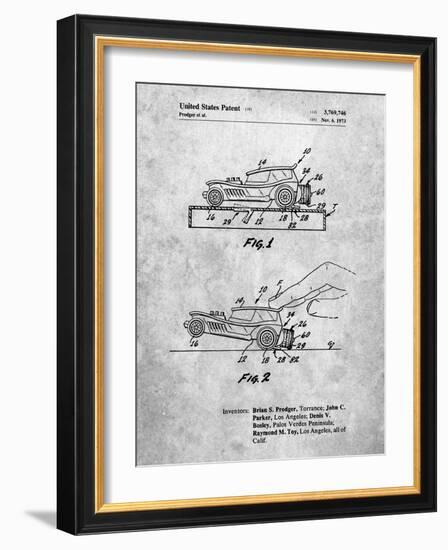 PP1020-Slate Rubber Band Toy Car Patent Poster-Cole Borders-Framed Giclee Print