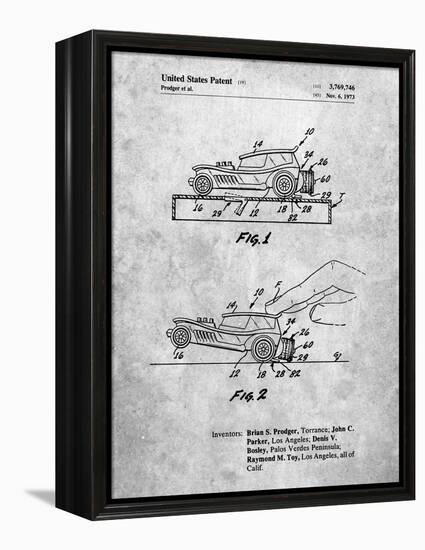 PP1020-Slate Rubber Band Toy Car Patent Poster-Cole Borders-Framed Premier Image Canvas