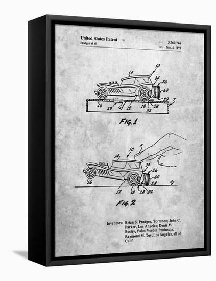 PP1020-Slate Rubber Band Toy Car Patent Poster-Cole Borders-Framed Premier Image Canvas