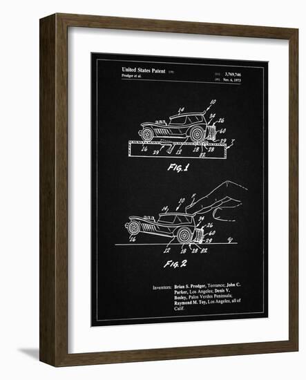 PP1020-Vintage Black Rubber Band Toy Car Patent Poster-Cole Borders-Framed Giclee Print