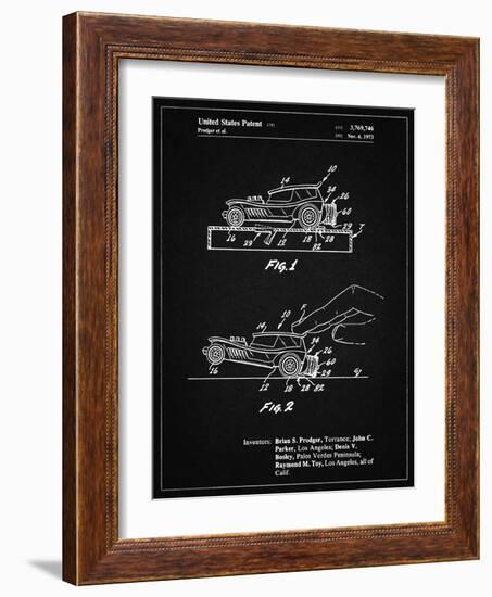 PP1020-Vintage Black Rubber Band Toy Car Patent Poster-Cole Borders-Framed Giclee Print