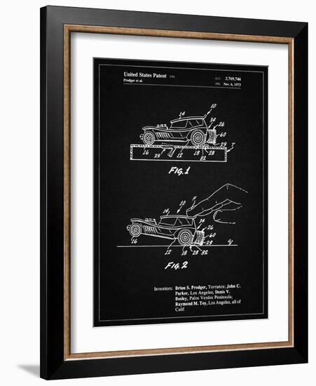 PP1020-Vintage Black Rubber Band Toy Car Patent Poster-Cole Borders-Framed Giclee Print