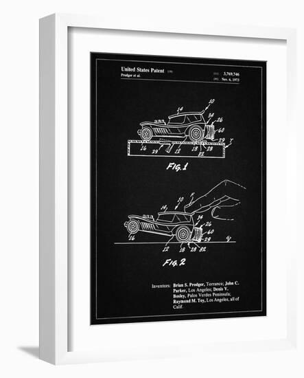 PP1020-Vintage Black Rubber Band Toy Car Patent Poster-Cole Borders-Framed Giclee Print