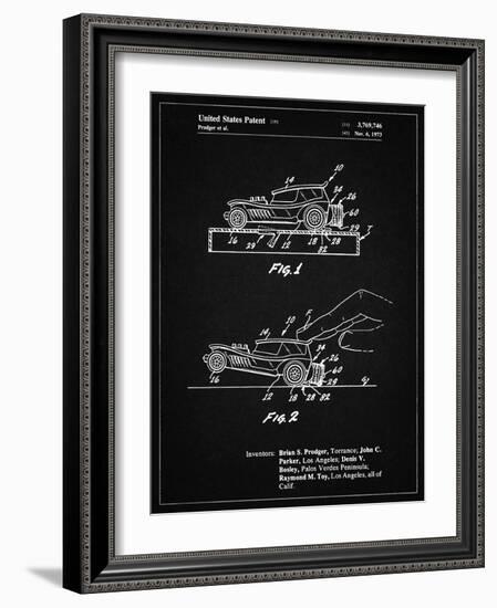 PP1020-Vintage Black Rubber Band Toy Car Patent Poster-Cole Borders-Framed Giclee Print