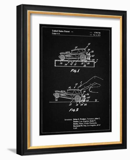 PP1020-Vintage Black Rubber Band Toy Car Patent Poster-Cole Borders-Framed Giclee Print