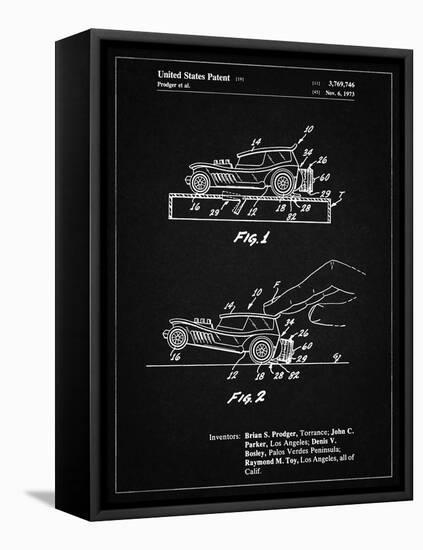 PP1020-Vintage Black Rubber Band Toy Car Patent Poster-Cole Borders-Framed Premier Image Canvas