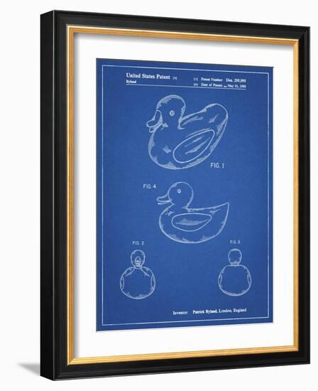 PP1021-Blueprint Rubber Ducky Patent Poster-Cole Borders-Framed Giclee Print