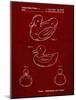 PP1021-Burgundy Rubber Ducky Patent Poster-Cole Borders-Mounted Giclee Print