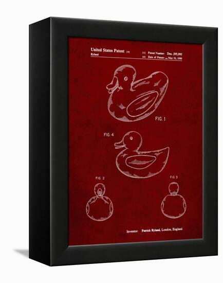 PP1021-Burgundy Rubber Ducky Patent Poster-Cole Borders-Framed Premier Image Canvas