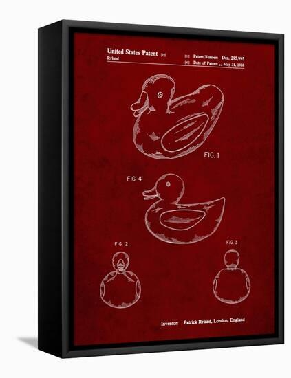 PP1021-Burgundy Rubber Ducky Patent Poster-Cole Borders-Framed Premier Image Canvas