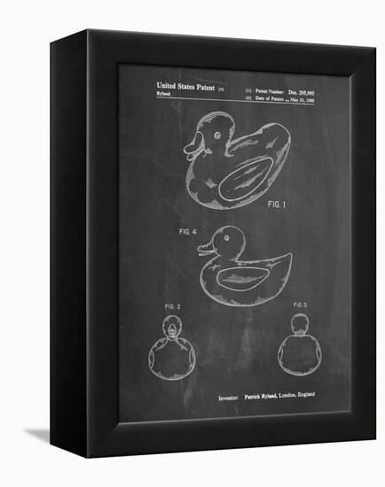 PP1021-Chalkboard Rubber Ducky Patent Poster-Cole Borders-Framed Premier Image Canvas