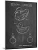 PP1021-Chalkboard Rubber Ducky Patent Poster-Cole Borders-Mounted Giclee Print