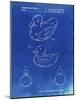 PP1021-Faded Blueprint Rubber Ducky Patent Poster-Cole Borders-Mounted Giclee Print
