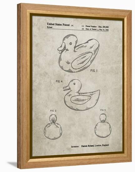 PP1021-Sandstone Rubber Ducky Patent Poster-Cole Borders-Framed Premier Image Canvas