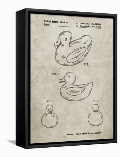 PP1021-Sandstone Rubber Ducky Patent Poster-Cole Borders-Framed Premier Image Canvas