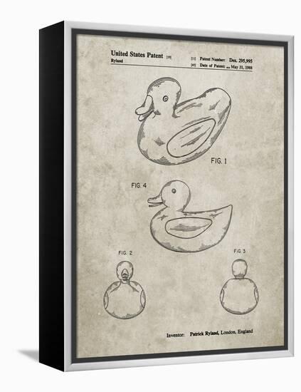 PP1021-Sandstone Rubber Ducky Patent Poster-Cole Borders-Framed Premier Image Canvas
