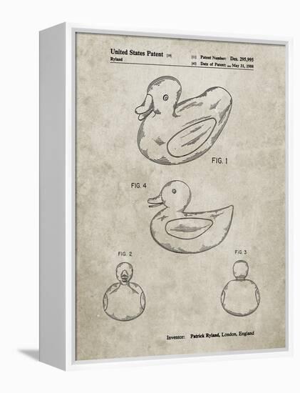 PP1021-Sandstone Rubber Ducky Patent Poster-Cole Borders-Framed Premier Image Canvas