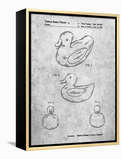 PP1021-Slate Rubber Ducky Patent Poster-Cole Borders-Framed Premier Image Canvas