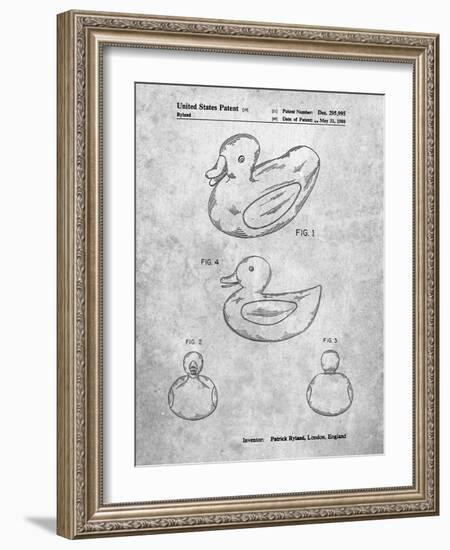 PP1021-Slate Rubber Ducky Patent Poster-Cole Borders-Framed Giclee Print
