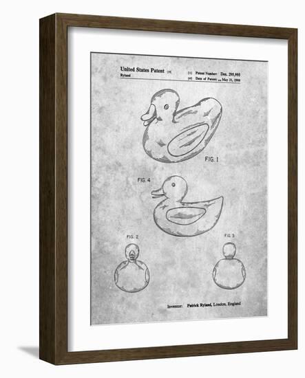 PP1021-Slate Rubber Ducky Patent Poster-Cole Borders-Framed Giclee Print