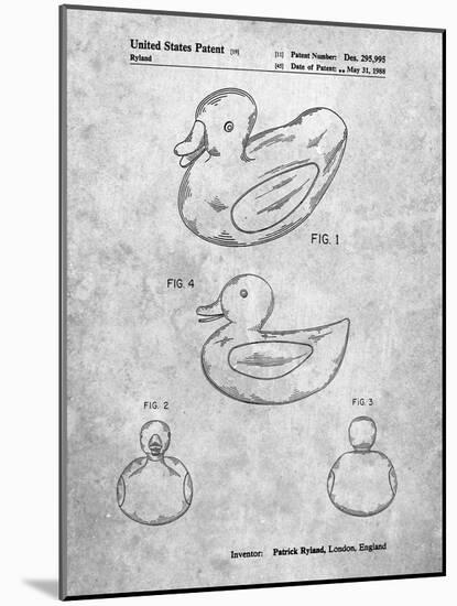 PP1021-Slate Rubber Ducky Patent Poster-Cole Borders-Mounted Giclee Print