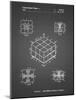 PP1022-Black Grid Rubik's Cube Patent Poster-Cole Borders-Mounted Giclee Print